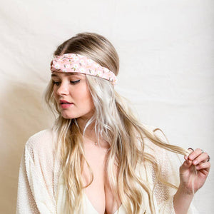 Pink Blossom Twist Headband
