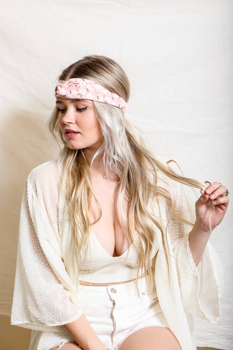 Blossom Print Twist Headwrap