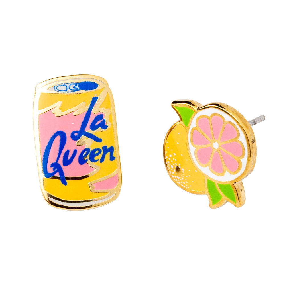 Yellow Owl Workshop - La Queen Earrings | Sparkling Water Mismatched Gold Studs