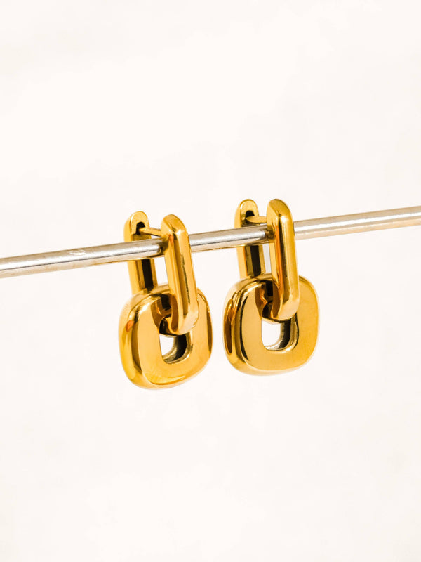 Arliss Gold Non-Tarnish Link Drop Earrings