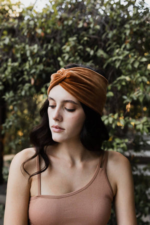 Black Soft Twisted Velvet Headband