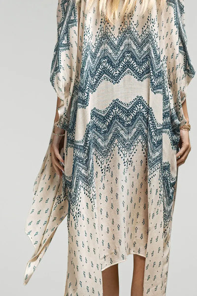 Shop Neighbors - Boho Chevron Kimono: NAVY