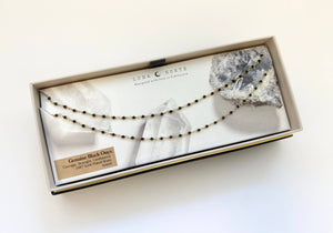 Draped In Gems Black Onyx Anklet