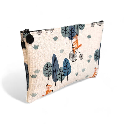 Bicycle Fox Zipper Pouch