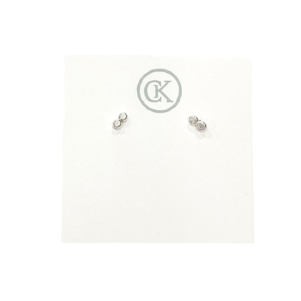WHS 2 Dot Studs - sterling silver