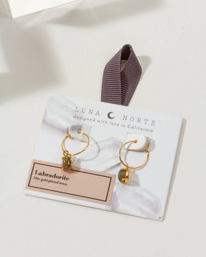 Labradorite Airy Hoop Earrings