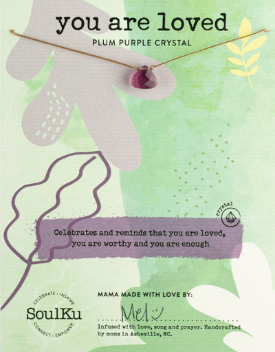 You Are Loved Soul Shine Necklace - Plum Purple