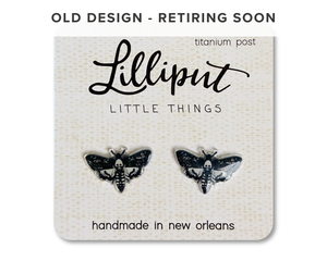 Death's Head Moth Earrings: New Design
