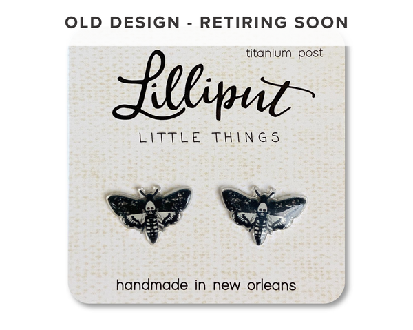 Death's Head Moth Earrings: New Design