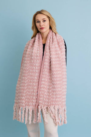 Black Ultra Soft Tassel Scarf