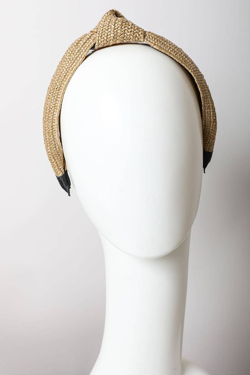 Bohemian Straw Rattan Knotted Headband