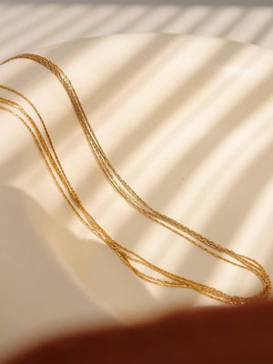 Flânerie by MAIQ - Palisse 18K Gold Non-Tarnish Layered Dainty Chain Necklace