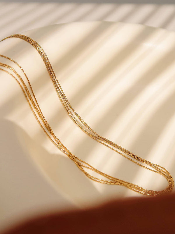 Flânerie by MAIQ - Palisse 18K Gold Non-Tarnish Layered Dainty Chain Necklace