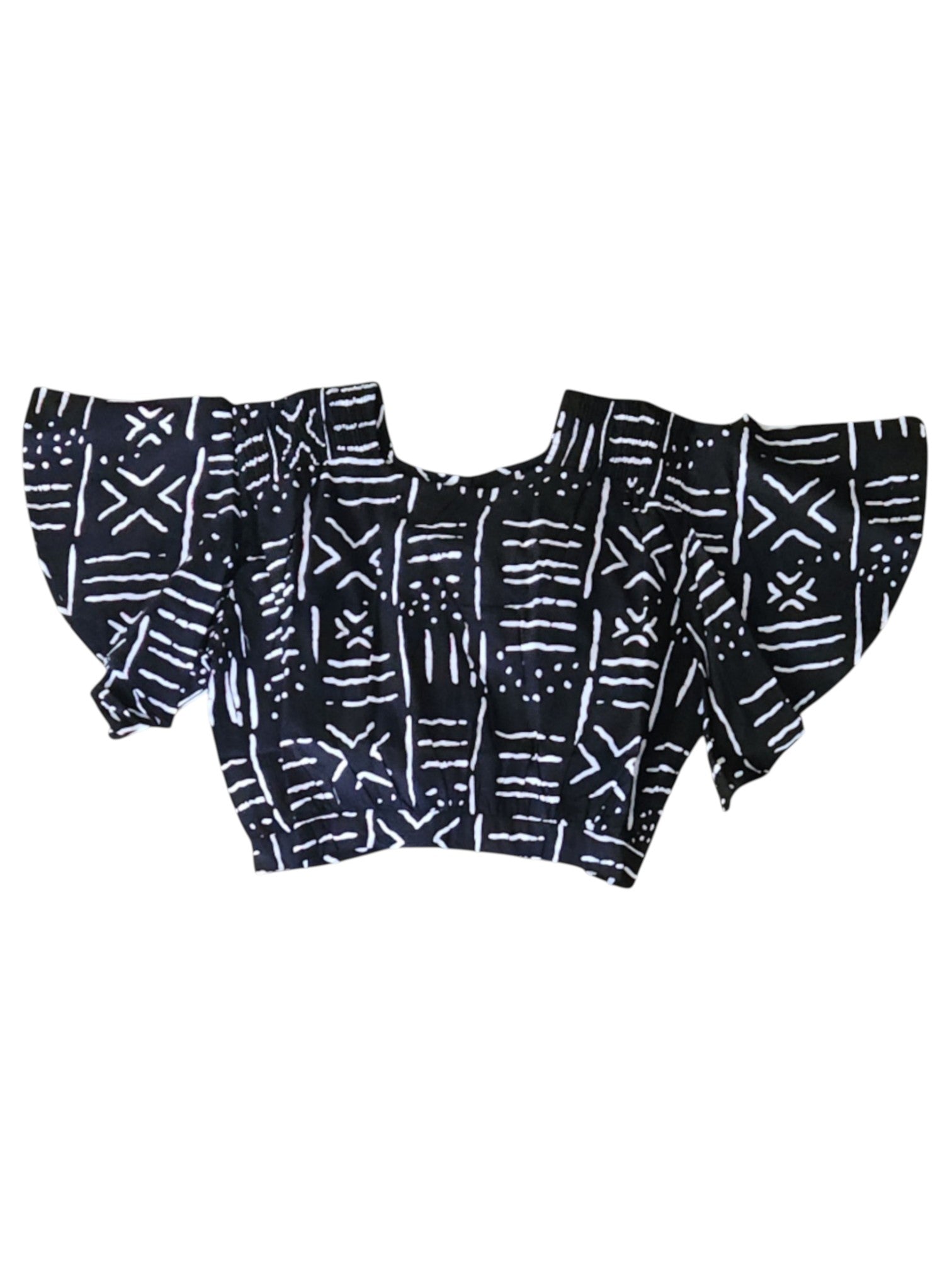 Feven Mudcloth Pattern Ankara Crop Top