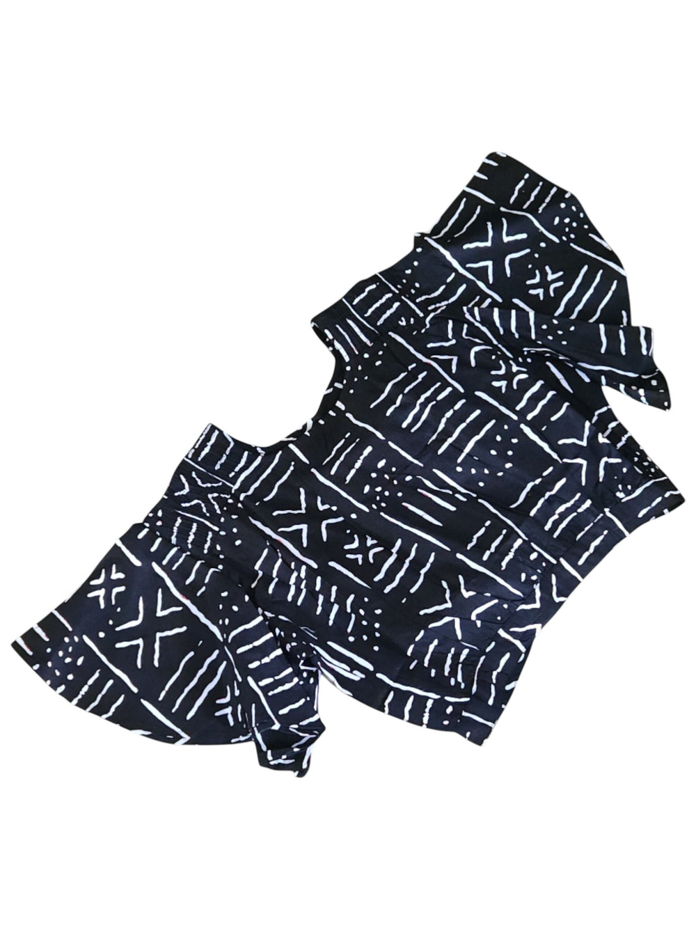 Feven Mudcloth Pattern Ankara Crop Top