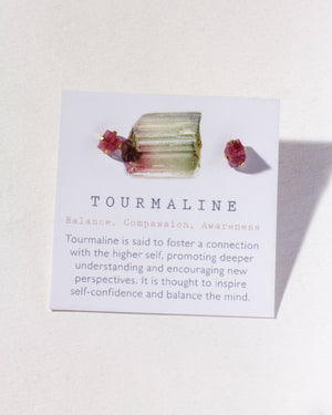 October Birthstone Post Earrings - Pink Tourmaline