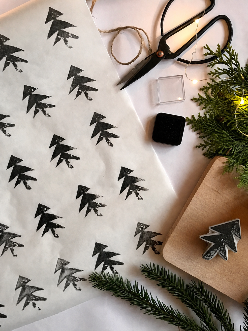 Modern Craft :: Stamp Carving + Holiday Gift Wrapping Paper