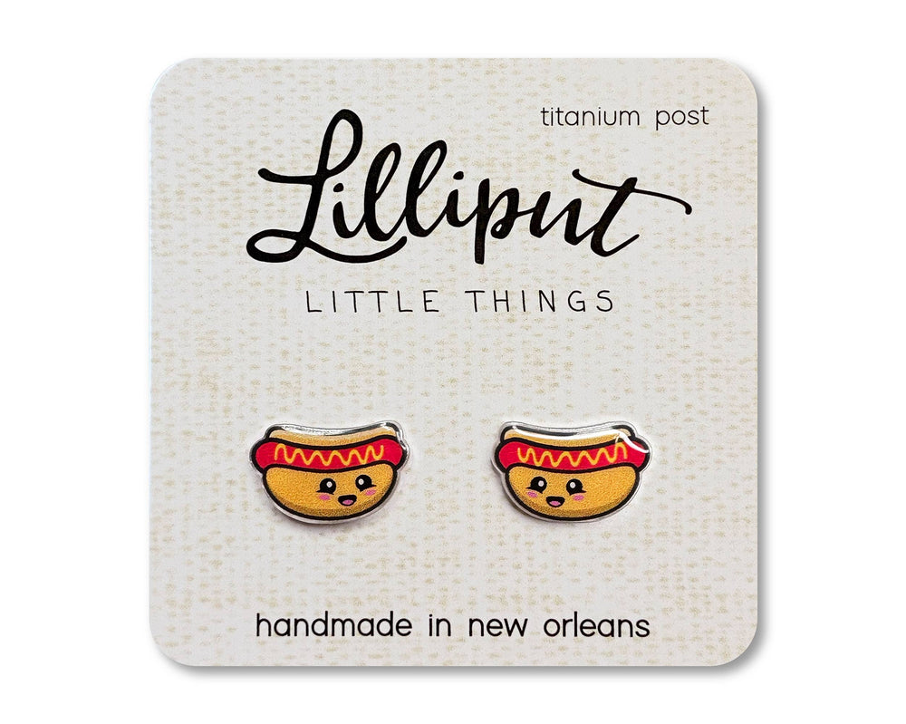 Lilliput Little Things - Kawaii Hot Dog Earrings // Fourth of July Earrings