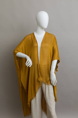Leto Accessories - 🌻 Summer Style Staple: Colorful Frayed Trim Kimono