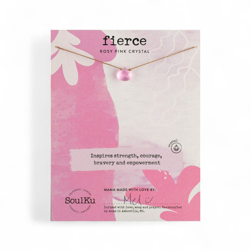 Fierce Rosy Pink Crystal Necklace