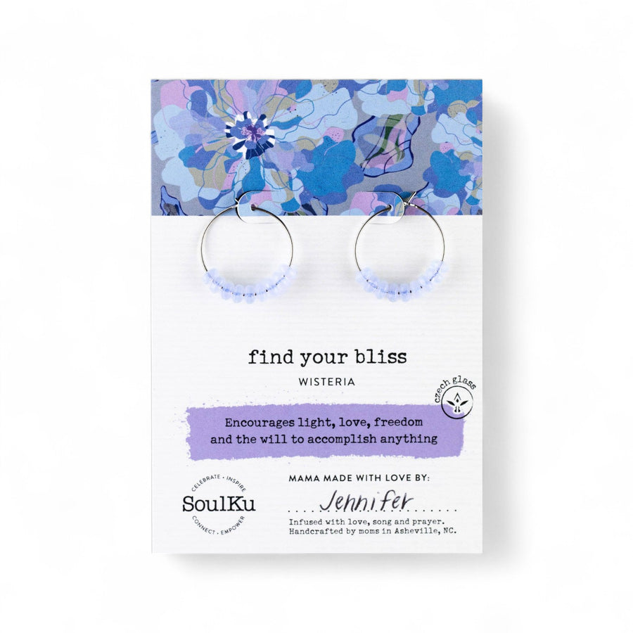 Find Your Bliss Wisteria Stainless Steel Hoops