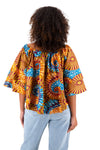 Fiona Off the Shoulder Ankara Top