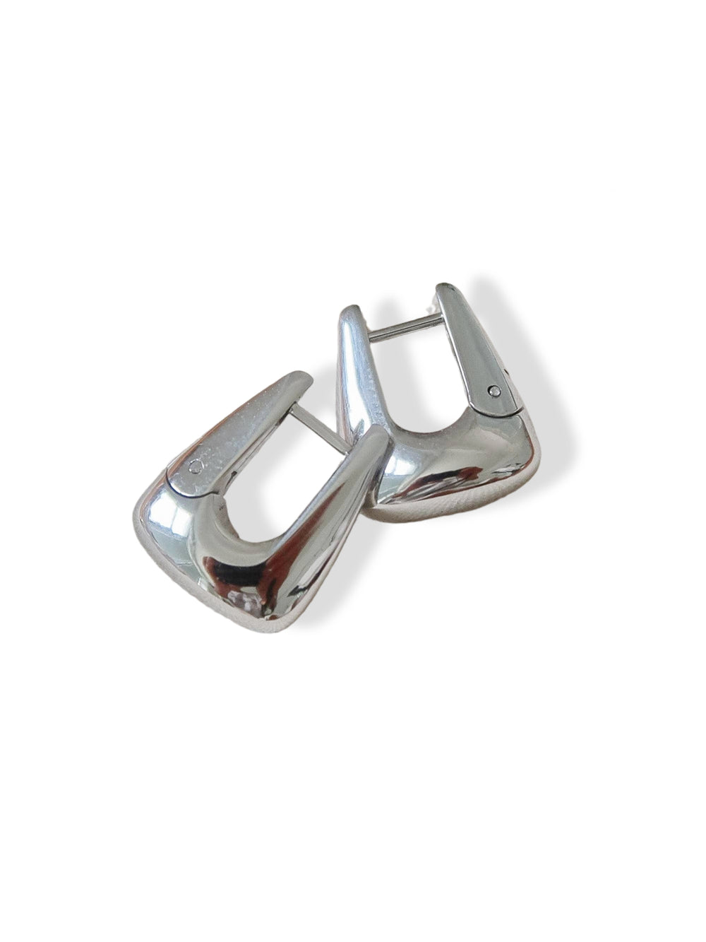 Cadance Silver Non-Tarnish Geometric Hoop Earrings