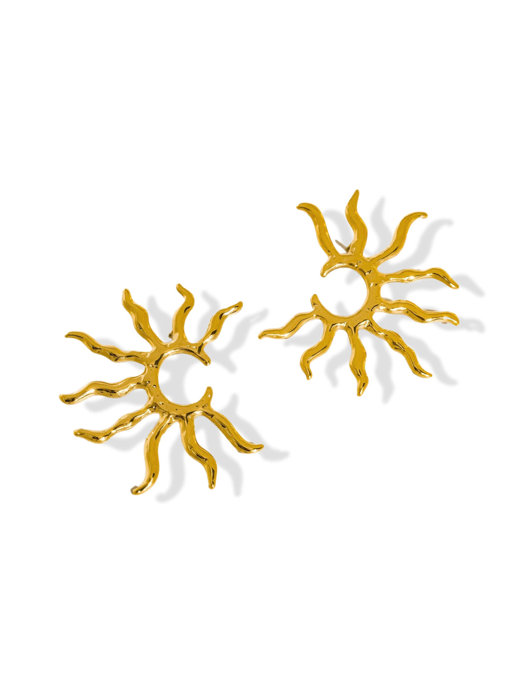 Vionne Non-Tarnish Sunburst Statement Earrings