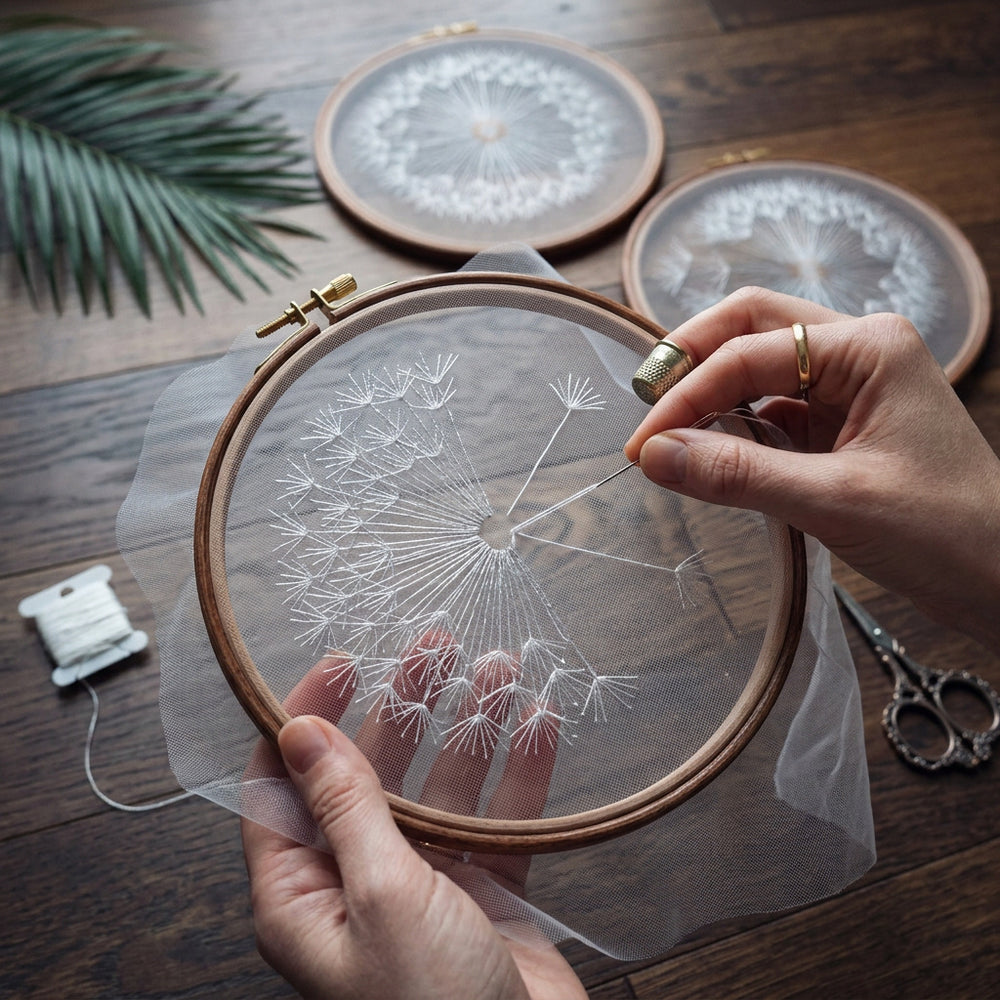 Modern Craft: Floating Tulle Embroidery