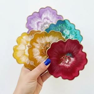 Resin 102 - Floral and Geode Mini Trays and Coasters