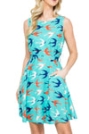 Sparrow Print Dress