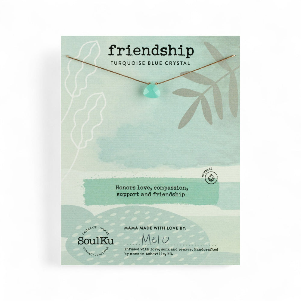 Friendship Turquoise Crystal Necklace