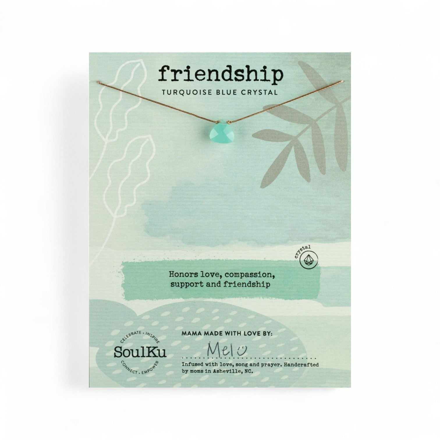 Friendship Turquoise Crystal Necklace
