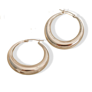 Galene Non-Tarnish Silver Classic Large Hoop Earring