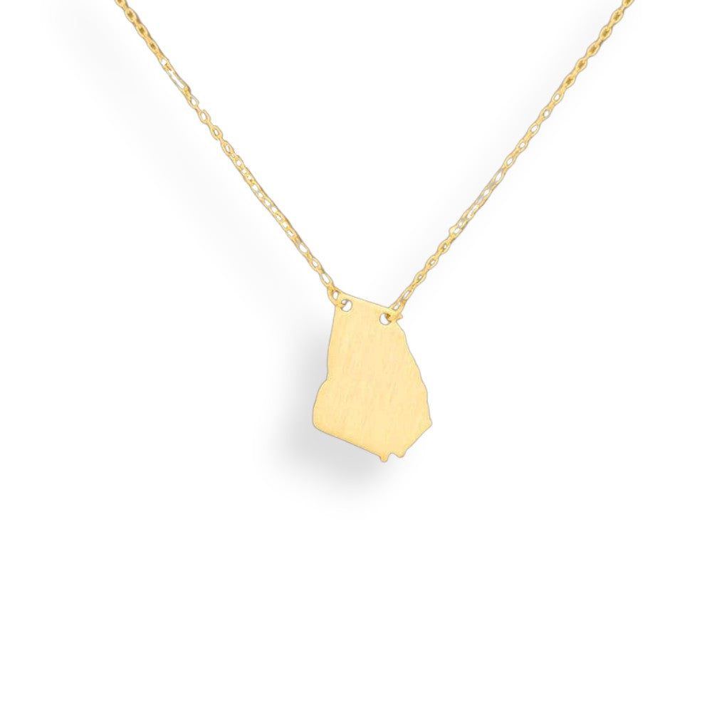 The Peach State Georgia Pendant Necklace
