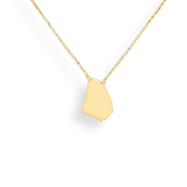 The Peach State Georgia Pendant Necklace