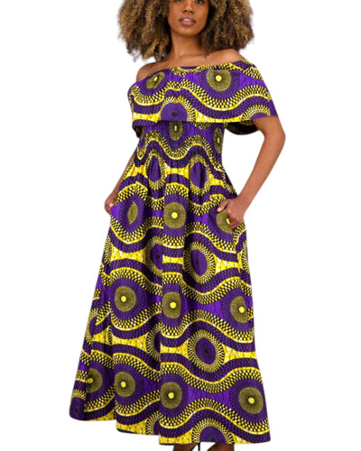 Ginessa Ankara Wax Print Dress