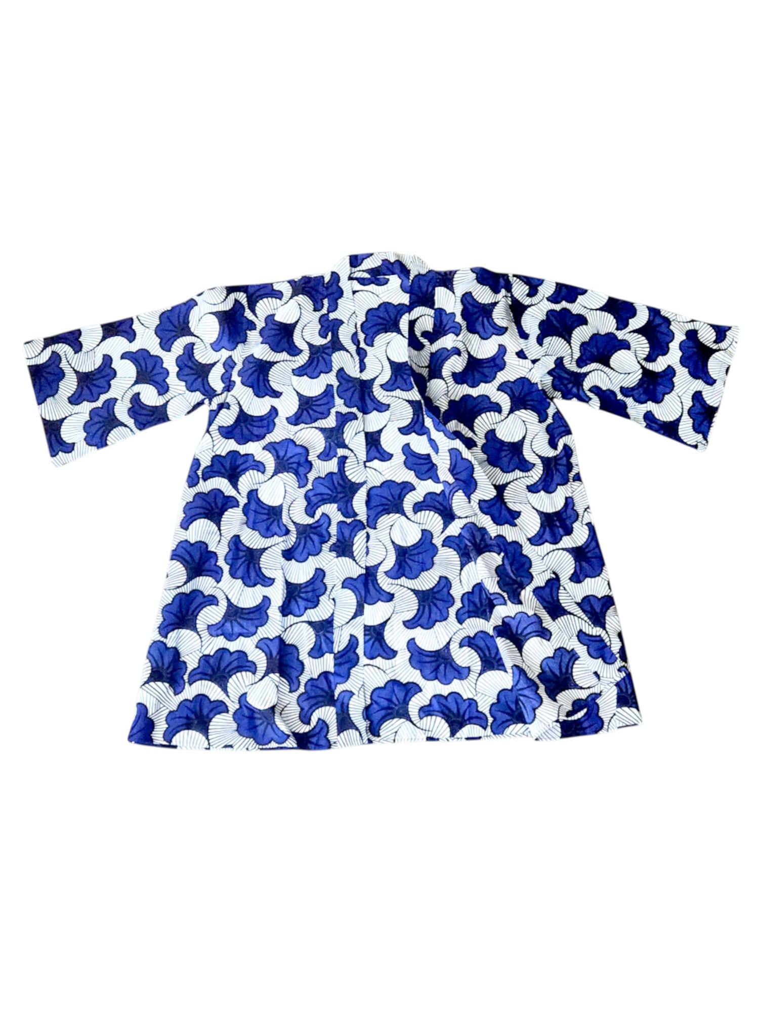 Ginko Leaf Ankara Kimono