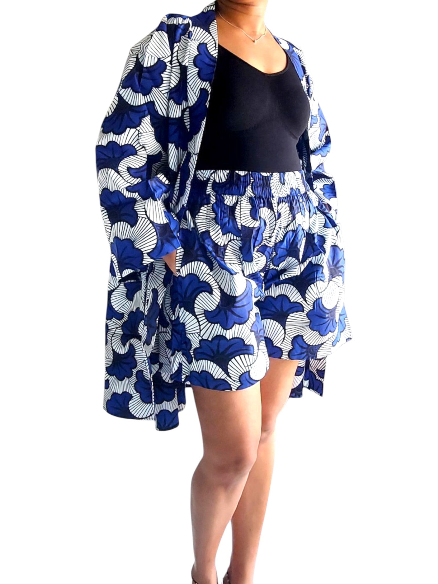 Ginko Leaf Ankara Shorts