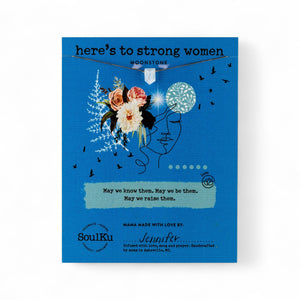 Here's to Strong Women Moonstone Necklace