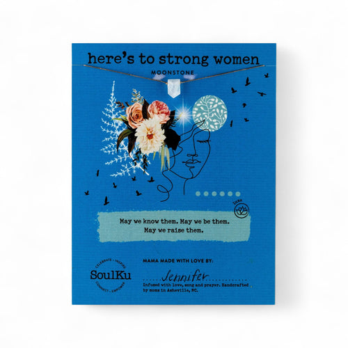 Here's to Strong Women Moonstone Necklace