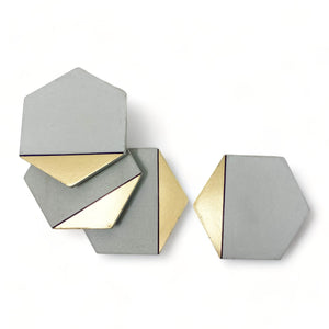 Hexagon Concrete Coasters