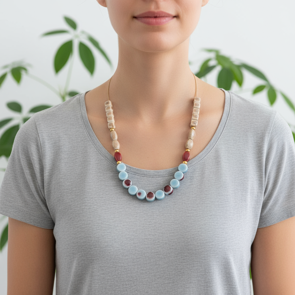 Idil Porcelain Ceramic Necklace