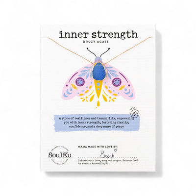 Inner Strength Blue Druzy Alchemy Necklace