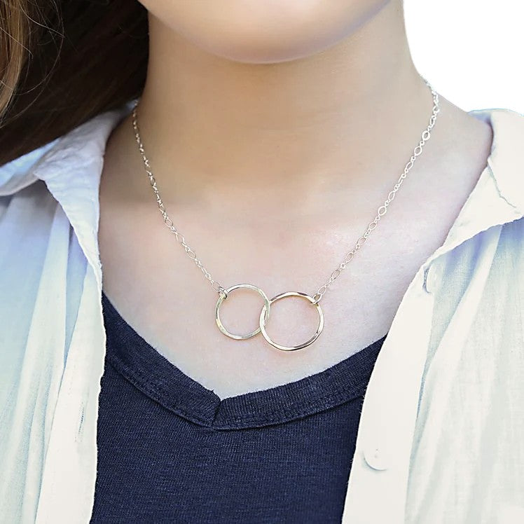 Large Interlocking Pendant - mixed metals