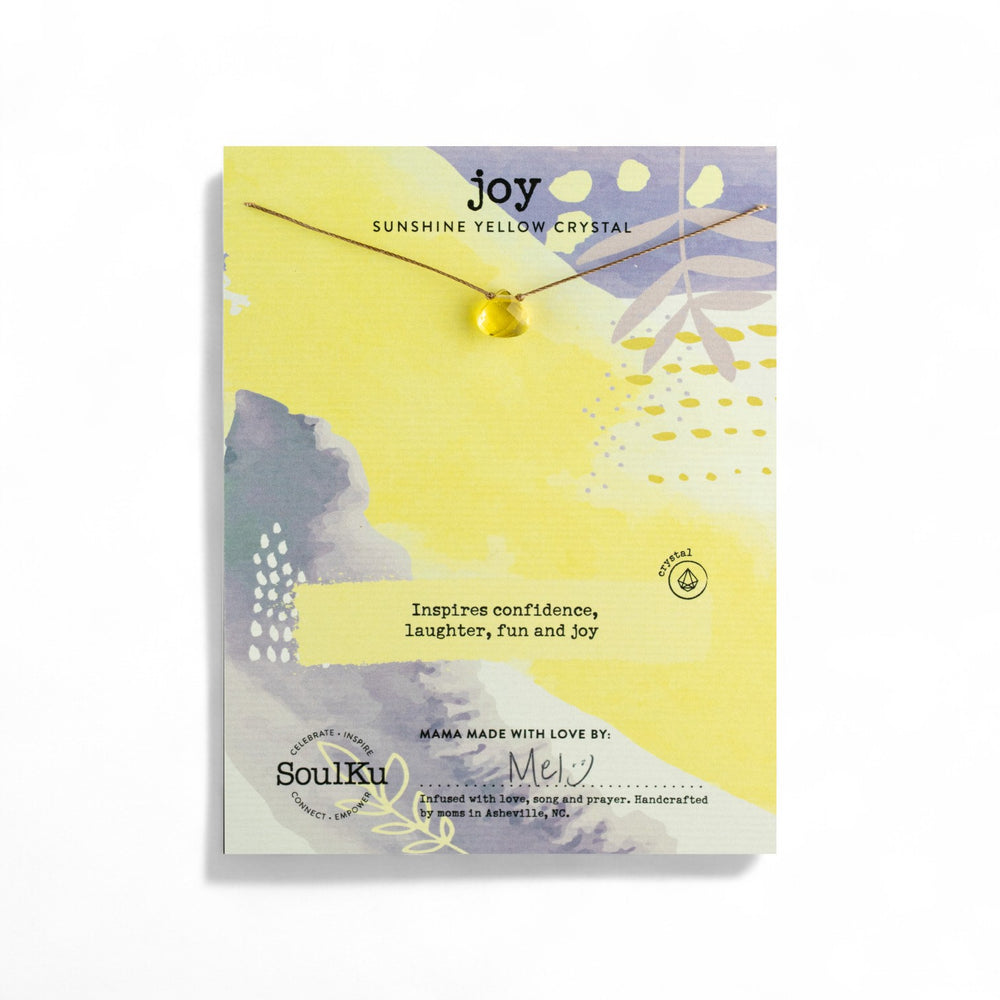 Joy Soul Shine Necklace - Sunshine Yellow Crystal