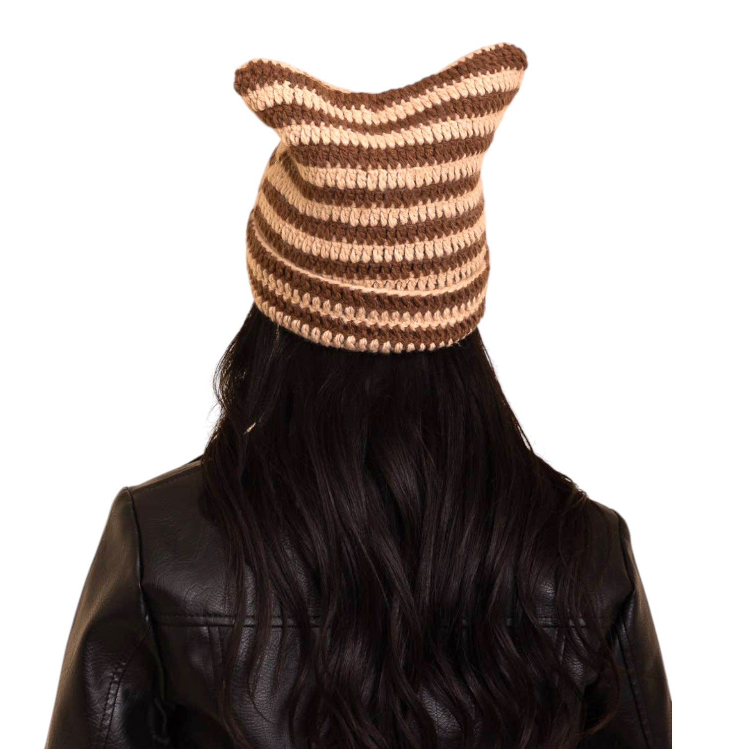 Kitty Ear Crochet Beanie