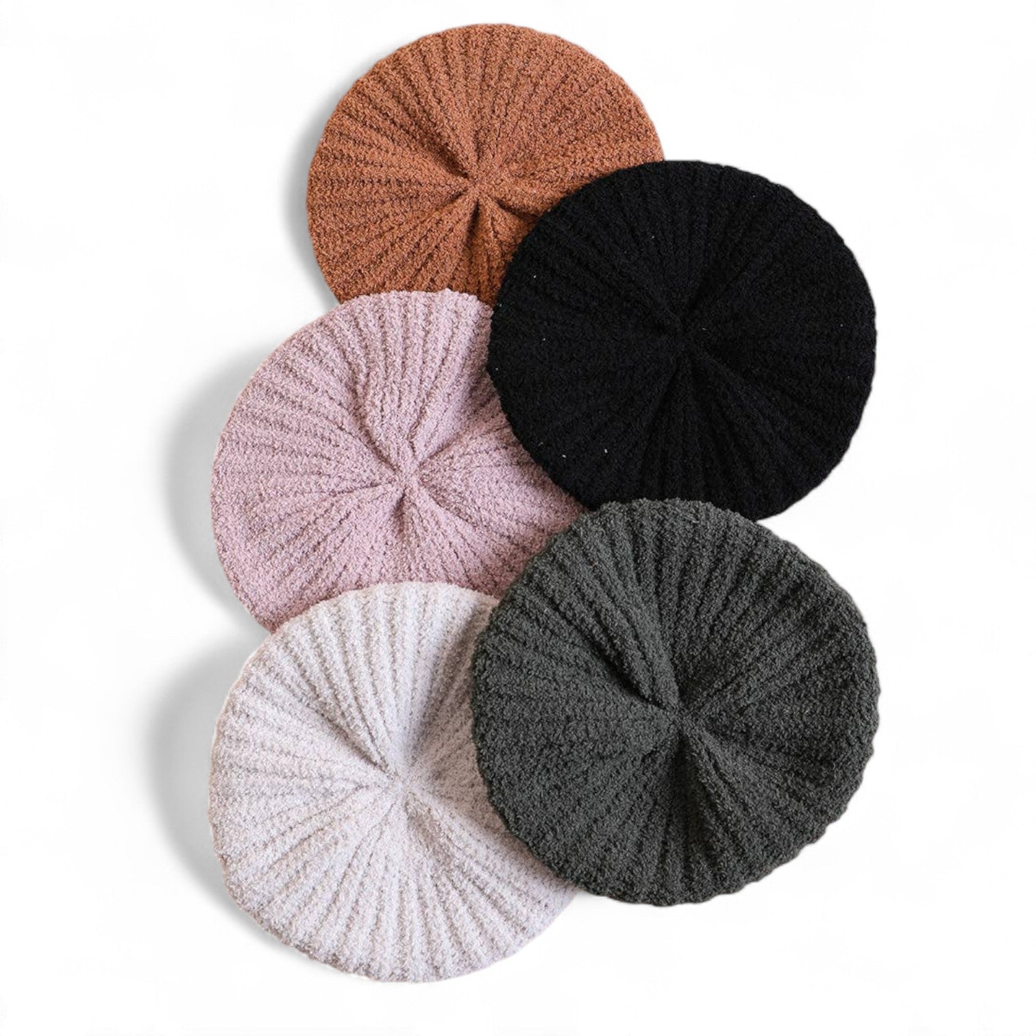 Boucle Knit Beret Style Beanie