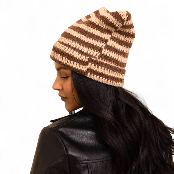 Kitty Ear Crochet Beanie