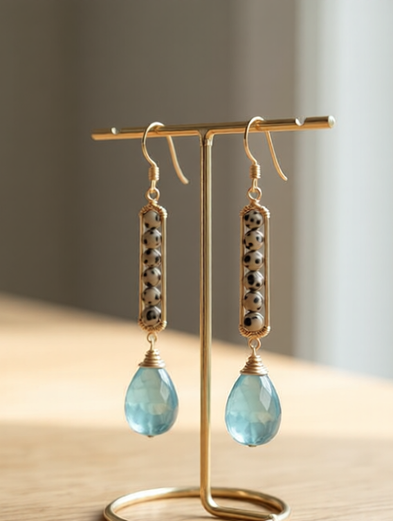 Jewelry 102 - Ladder-Wrapped Gemstone Earrings